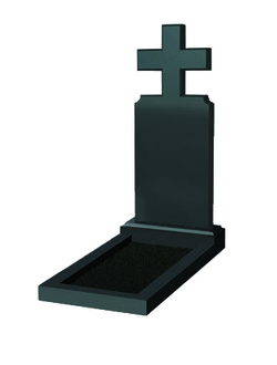 Гранитный памятник с крестом КР1