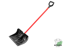 Лопата-движок пластик с усиленной оц планкой 500х350мм ст чер soft touch СЕВЕРЯНИН 5