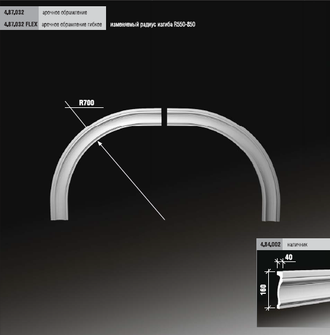 Арочное обрамление 4.87.032 гибкое