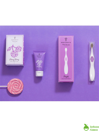 ДЕТСКАЯ ЗУБНАЯ КИСТЬ MONTCAROTTE PURPLE KIDS TOOTHBRUSH