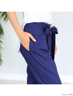 Брюки-бананы DOCLIKE DL216 Ниагара синие