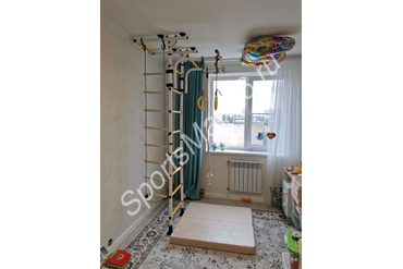 ДСК ЮНЫЙ АТЛЕТ МОДЕЛЬ "ПОЛ-ПОТОЛОК-Т", цвет белый + МАТ ГИМНАСТИЧЕСКИЙ 2,0Х1,0Х0,1 М "PERFETTO SPORT" БЕЖЕВЫЙ СКЛАДНОЙ