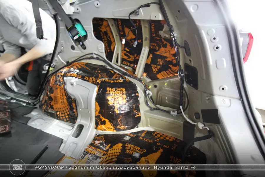 Фото отчет шумоизоляции Hyundai Santa Fe
