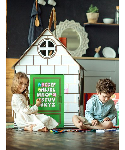 Дом раскраска Bibalina английский алфавит с наклейками в Воронеже