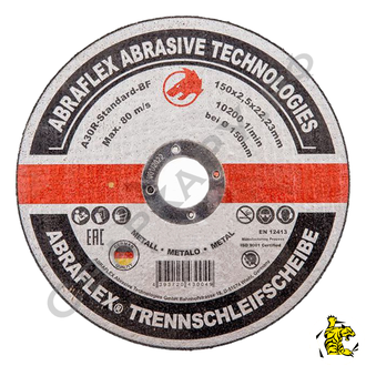 Круг отрезной по металлу Abraflex 150х2.5х22мм A30R Standard-BF