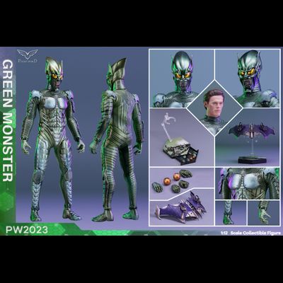 Зеленый Гоблин, Норман Осборн (Уиллем Дефо, "Человек-Паук") - КОЛЛЕКЦИОННАЯ ФИГУРКА 1/12 green monster (PW2023) - PWTOYS