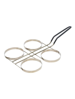 Форма для жарки 4-х яиц, диаметр кольца 10 см, h 1,2 см, металл