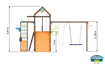 Детская площадка IgraGrad Спорт 1 с зимним модулем Омск