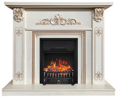 Электрокамин Византия WTG патина с очагом Fobos