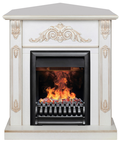 Угловой электрокамин Anita WT с очагом 3D Oregan