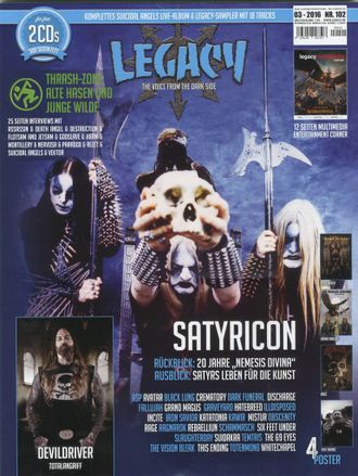 LEGACY Magazine № 102 Satyricon Cover ИНОСТРАННЫЕ МУЗЫКАЛЬНЫЕ ЖУРНАЛЫ
