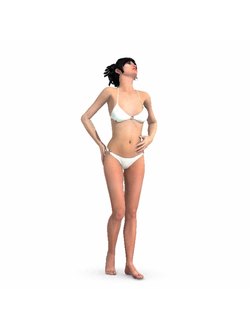 пляж Девушка в купальнике 105