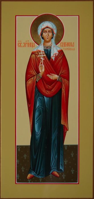 Кириена Тарсийская, Святая мученица. Рукописная мерная икона.