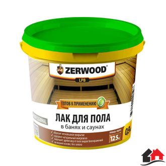 Лак для пола в банях и саунах «Zerwood»  0.9кг