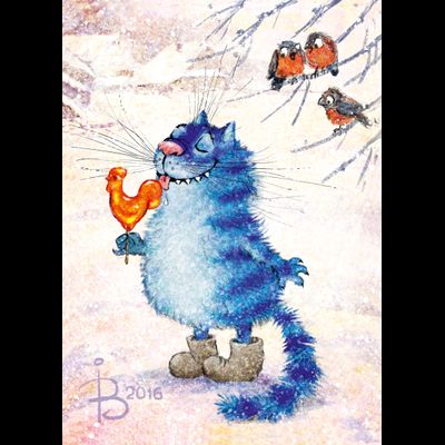 D0452 Кот и петух