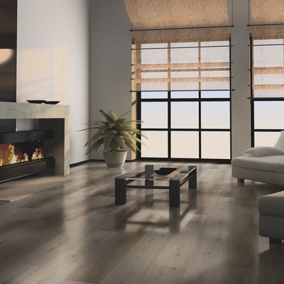 Виниловый пол Wineo Grace Oak Smooth MLD00106 в интерьере гостиной