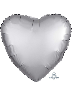 Шар Сердце, Сатин Люкс Платина
