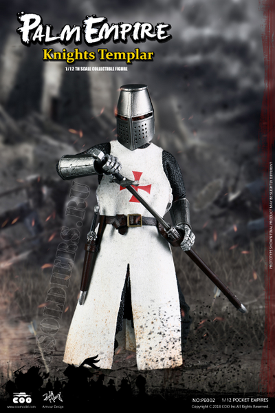 Тамплиер - Коллекционная фигурка 1/12 POCKET EMPIRES - TEMPLAR KNIGHT (PE002) - COOMODEL