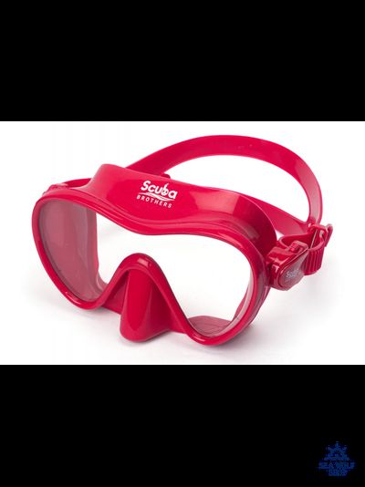 Маска для дайвинга с трубкой Scuba Brothers Flipper Red, комплект