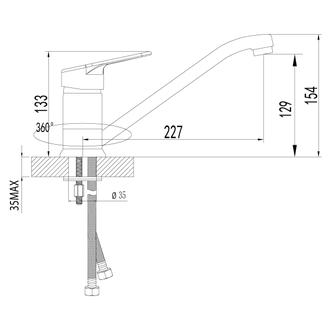 Смеситель для кухни Omega LM3104C