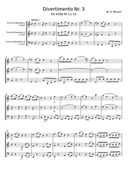 Divertimento Nr. 3 - W. A. Mozart