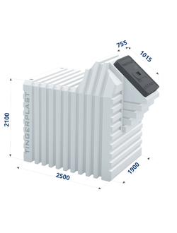 Погреб пластиковый бесшовный Тингард 2500-Б