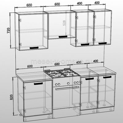 Кухня Бронкс №3 (1400+600)