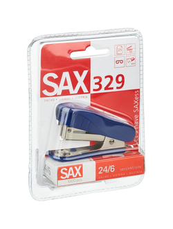 Степлер-мини SAX 329 (N24/6) до 20 листов, (синий)