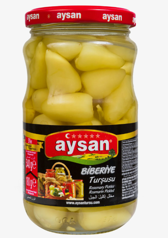 Перчики жгучие желтые, aysan, 340 гр