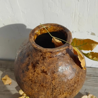 Ваза керамическая для цветов и сухоцветов