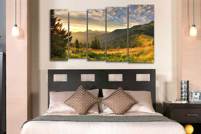 Модульная картина "Солнечные склоны"