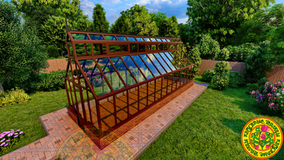 Базовая комплектация теплицы ЙОРКШИР Х размером 9000 х 3000 мм