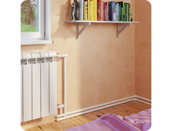 Плинтус для труб отопления ПВХ Smartprofile Aqua 37 для труб до 25мм.