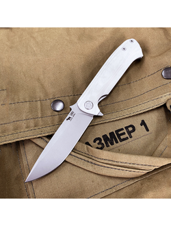 Складной нож Чиж NEXT HD сталь AUS 10,  рукоять G10, цвет белый