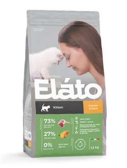 Elato (Элато) корм для котят с курицей и уткой 1,5 кг