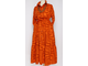 Платье - рубашка "ЯРУСЫ ОРНАМЕНТ" оранжевое р.46-50