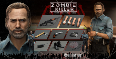Рик Граймс (Ходячие мертвецы, Walking Dead) - КОЛЛЕКЦИОННАЯ ФИГУРКА 1/6  The Walking Dead Zombie killer (PT-sp53) - PRESENT TOYS