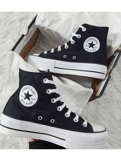Кеды Converse Lift (Конверс Лифт) черные высокие