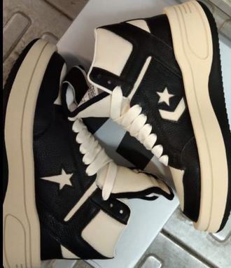 Cream and black converse online