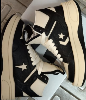 Кроссовки Converse x Rick Owens Turbodrk Mid Black Cloud Cream