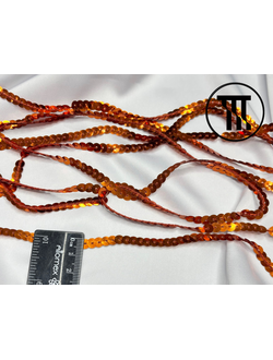 Пайетки на нитке, цв. Оранжевый