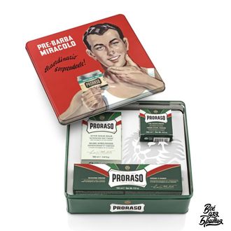 Подарочный набор для бритья GINO VINTAGE SELECTION PRORASO, эвкалипт и ментол