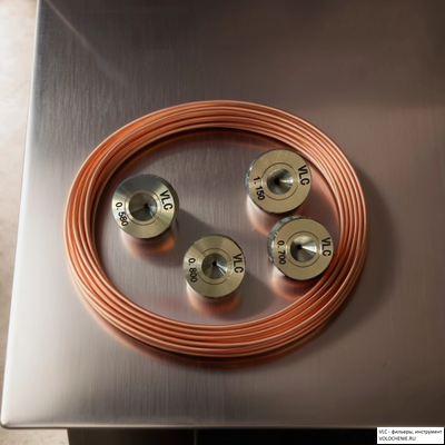 VLC Фильеры (волоки) PCD для мягкой проволоки диаметром от 0.050-0.500 мм