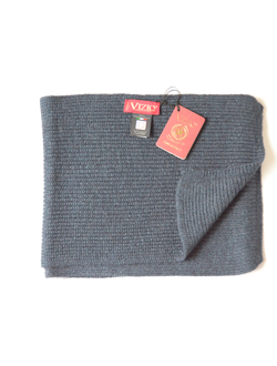 Вязаный шарф из альпака и шелка Vizio Италия 9015 S серый фото