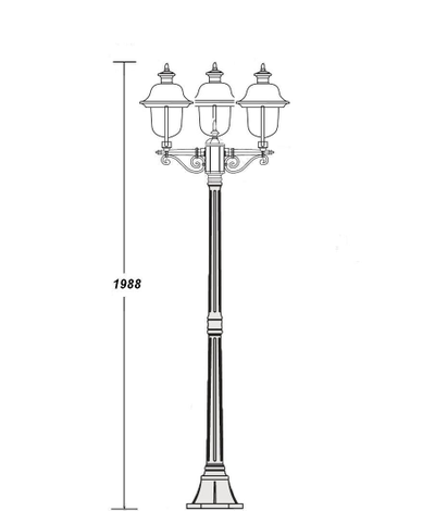 Садово-парковый светильник серии  Madrid -3