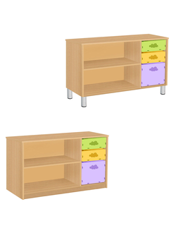 ТУМБА КОМБИНИРОВАННАЯ СИСТЕМА ХРАНЕНИЯ К/115 ПВХ