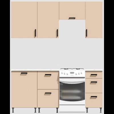 Кухня эконом 1,5 метра (600х500х400) Цвет: Фон бежевый/Фон бежевый