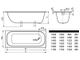 Ванна стальная эмалированная Antika 1400х700х400 (ВИЗ) A-40001