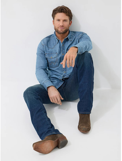 Рубашка Wrangler® Classic Denim Western Snap Shirt