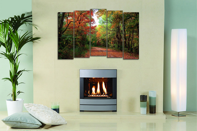 Модульная картина "Дорога в лесу"